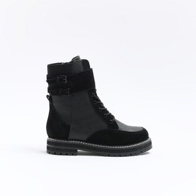 River island lace hot sale up ankle boots