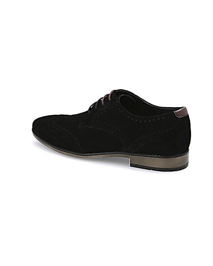 360 degree animation of product Black suede lace-up brogues frame-5