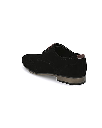 360 degree animation of product Black suede lace-up brogues frame-6