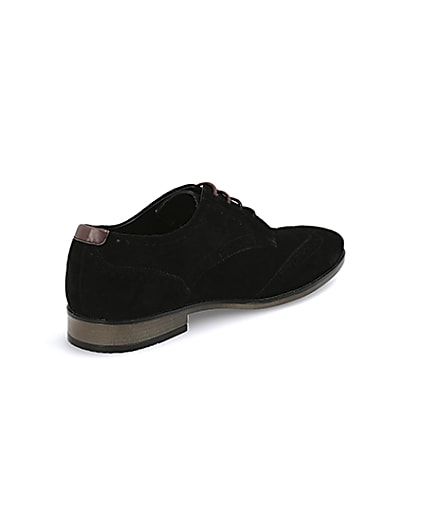 360 degree animation of product Black suede lace-up brogues frame-12