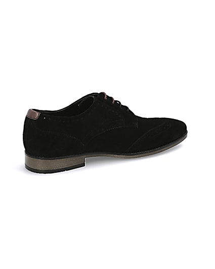 360 degree animation of product Black suede lace-up brogues frame-13