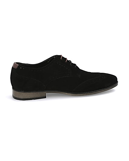 360 degree animation of product Black suede lace-up brogues frame-14