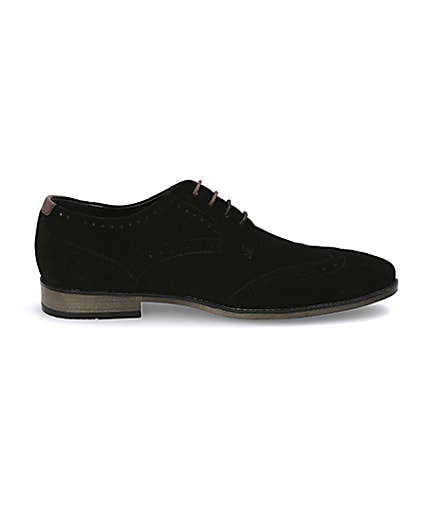 360 degree animation of product Black suede lace-up brogues frame-15