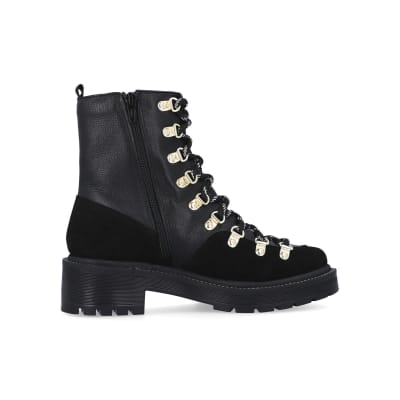 Black lace cheap up hiker boots