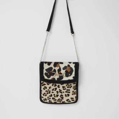 river island animal print bag