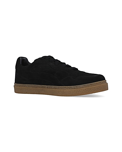360 degree animation of product Black Suede Trainers frame-17