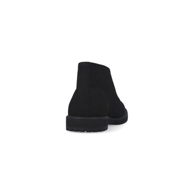 360 degree animation of product Black Suedette Desert Boots frame-10