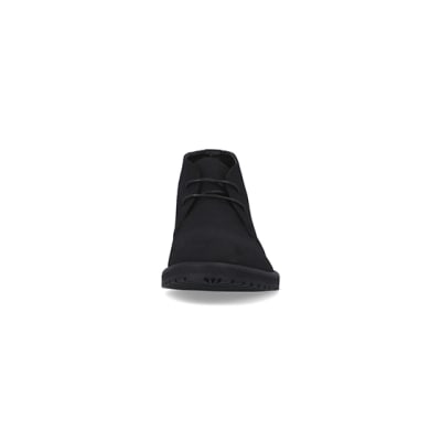 360 degree animation of product Black Suedette Desert Boots frame-21