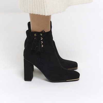 Lace 2024 heel boots