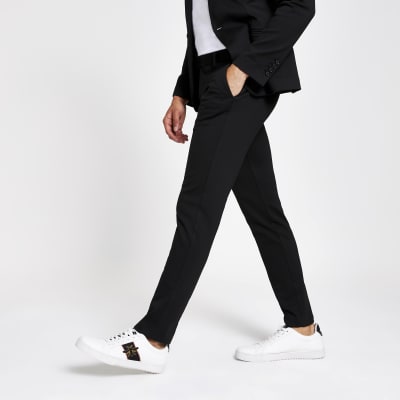 super skinny black suit trousers