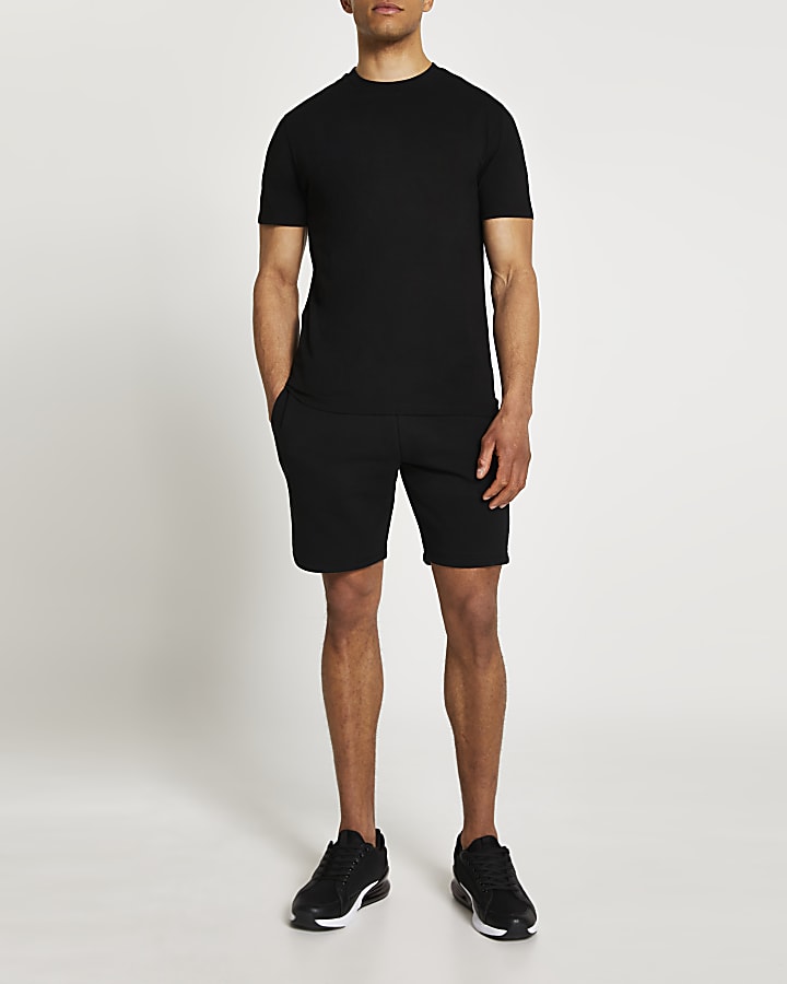 Black t-shirt and shorts set