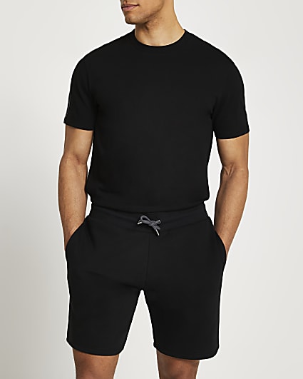 Black t-shirt and shorts set