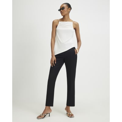 river island black cigarette trousers Black Tailored Cigarette Trousers