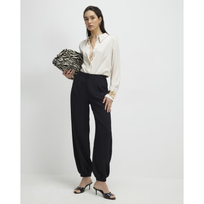 Black Tailored Cuff Jogger