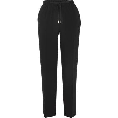 Black tailored joggers