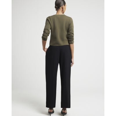 Black tailored joggers sale
