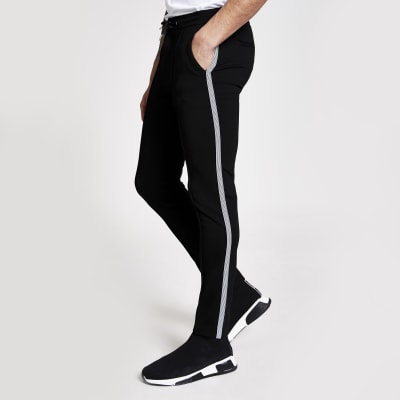 skinny fit black joggers