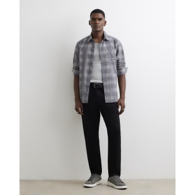 Black Tapered Fit Essential Stretch Jeans