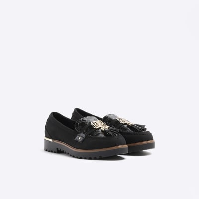 River island best sale black tassel loafers