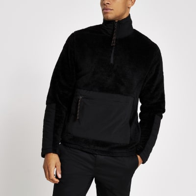 black half zip fleece