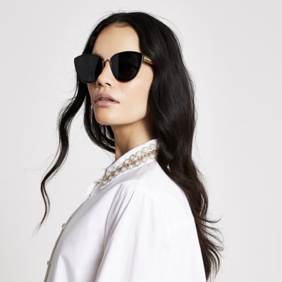 river island black sunglasses