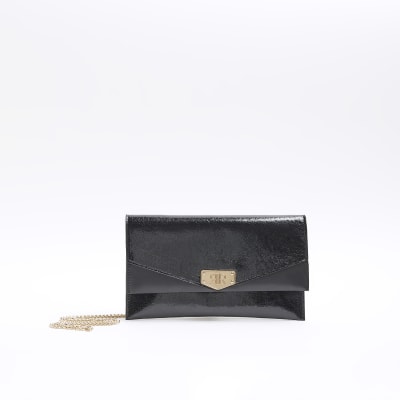 Black clutch with strap sale