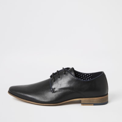 id textured derby formal shoes