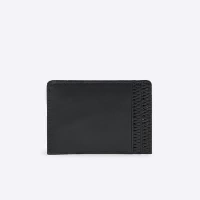 Black Textured Leather Cardholder