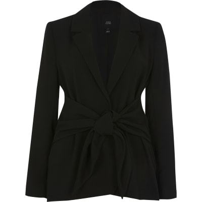 river island black blazer dress
