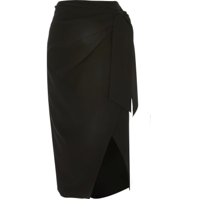 black tie wrap skirt