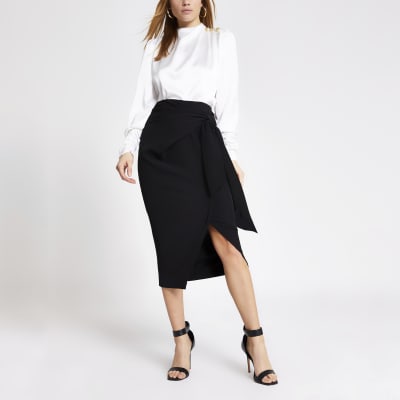 black tie wrap skirt