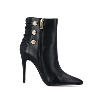 Black tie hot sale up booties