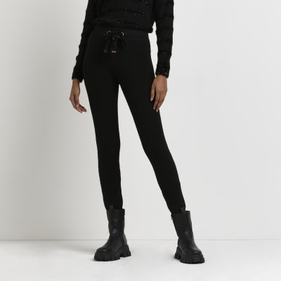 river island black joggers