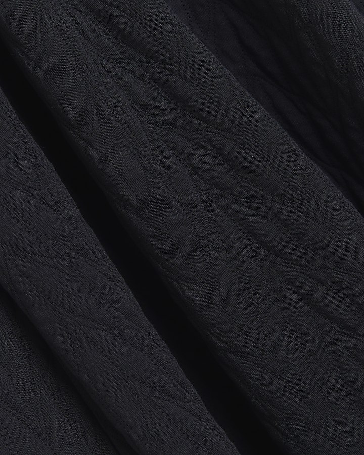 Black turtleneck mini jumper dress
