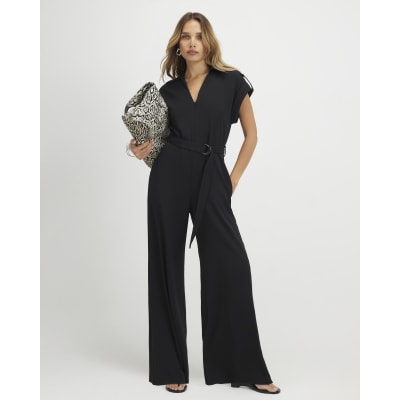 Twill Zip Front Jumpsuit