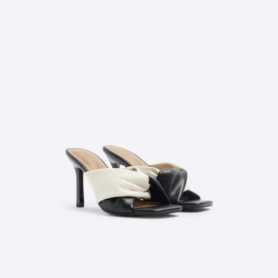 River island black mules on sale