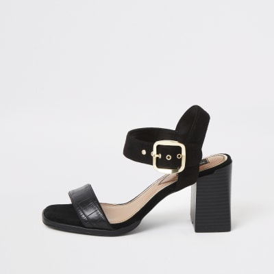 wide block heel sandals