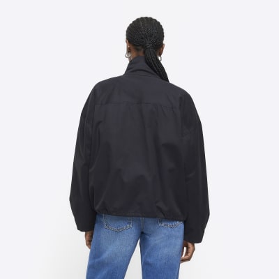 Black utility shacket | River Island