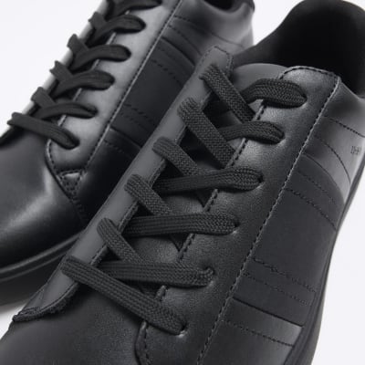 Mens black hot sale trainers smart