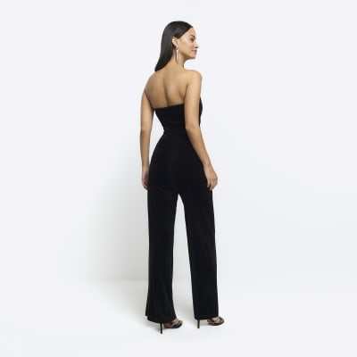 River island store velvet jumpsuit