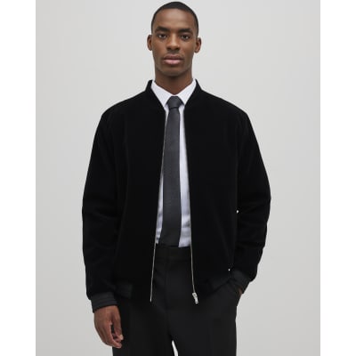 Black Velvet Bomber Jacket