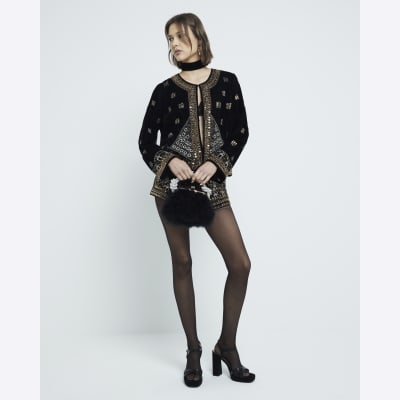 Velvet trophy jacket top