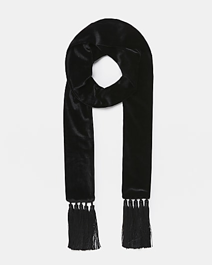 Black velvet scarf