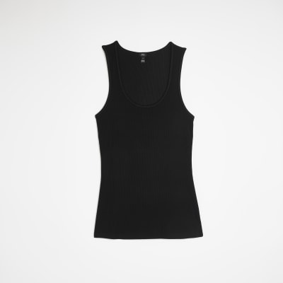 Black vest top River Island