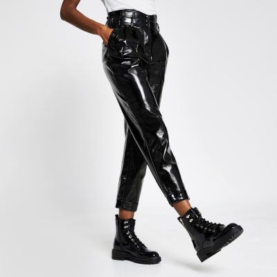 vinyl high waisted pants