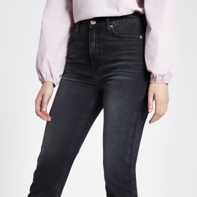 Black washed Brooke high rise slim jeans