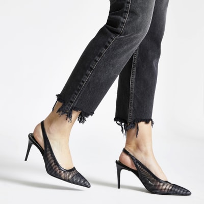 high rise mom jeans black