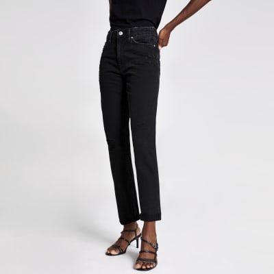 mom fit black jeans