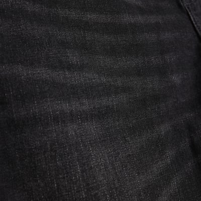 Black washed skinny fit jeans
