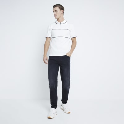 Black Washed Slim Fit Jeans